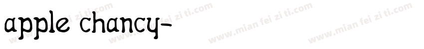 apple chancy字体转换